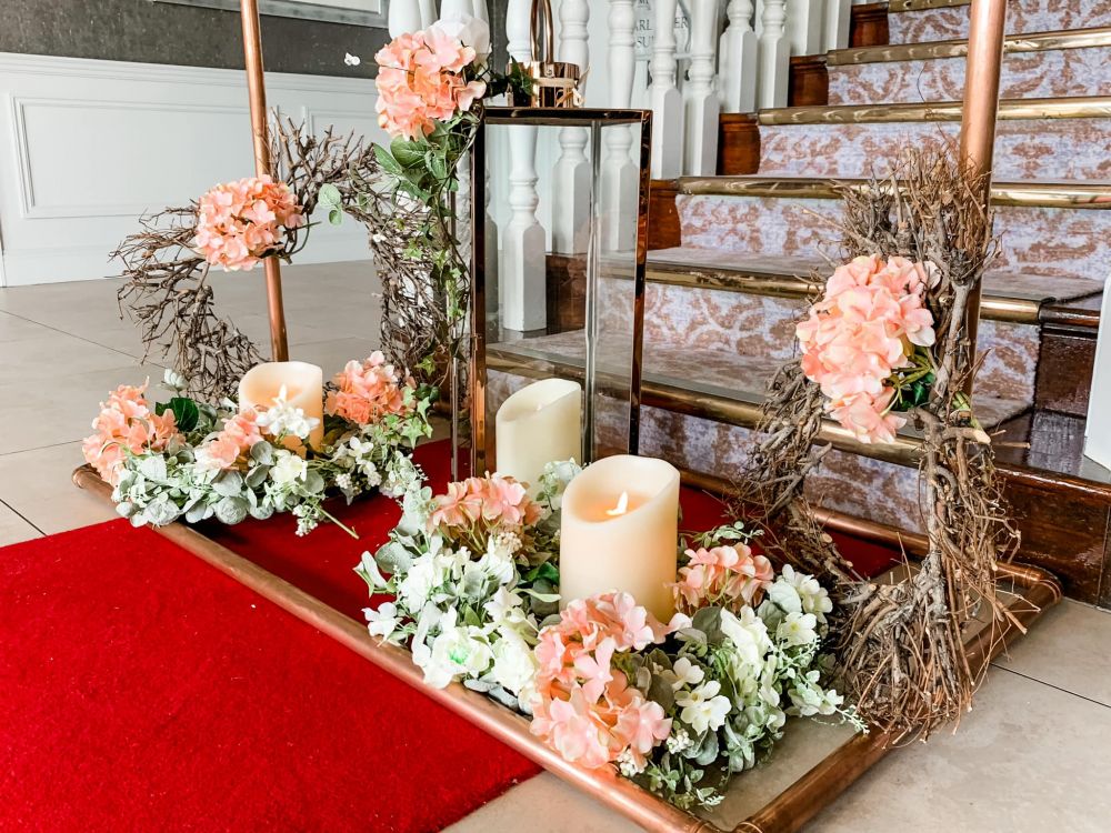 Ultimate Touches work alongside the Mellon Inn to deliver beautiful pink theme staircase.